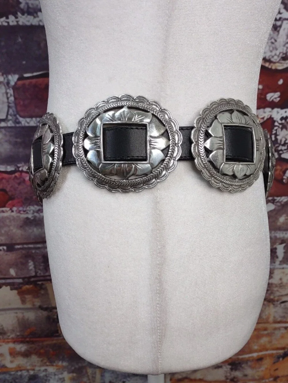 Brighton Silver Sunflower Concho Belt